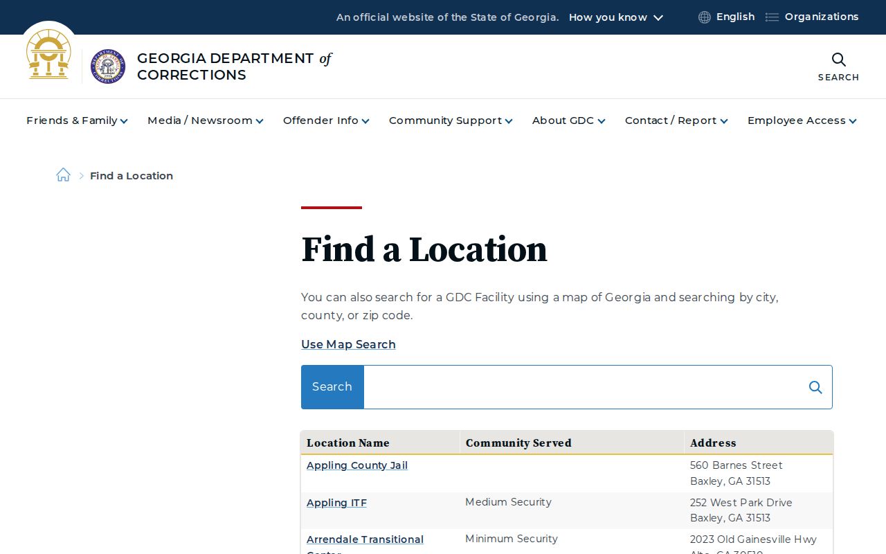 Clinch County arrest history Georgia corrections locations