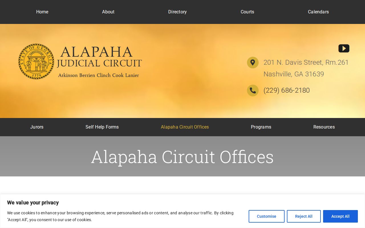 Clinch County criminal court case Alapaha Circuit directory