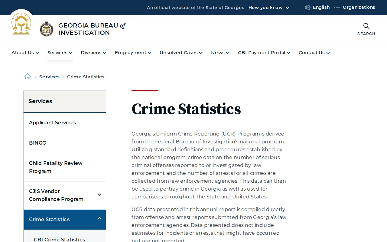 Clinch County criminal record research through GBI crime statistics